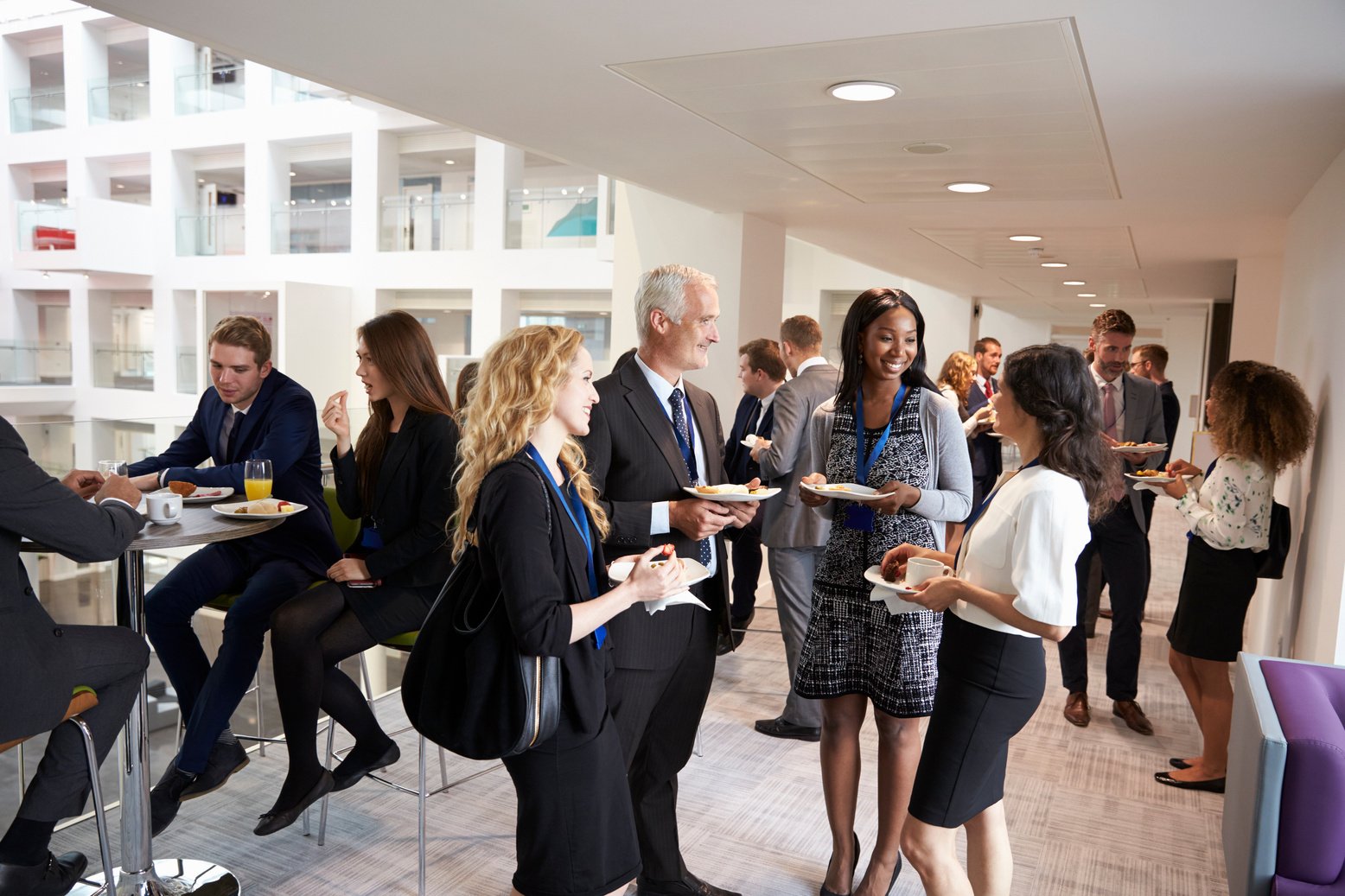 Businesspeople at a Networking Event 